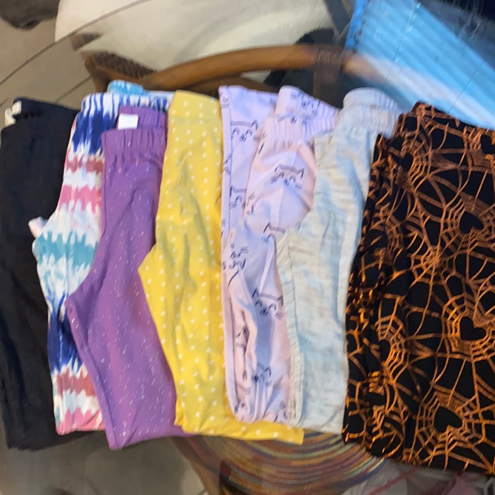 Girl’s Leggings Size 7/8  Bundle of 7 pairs